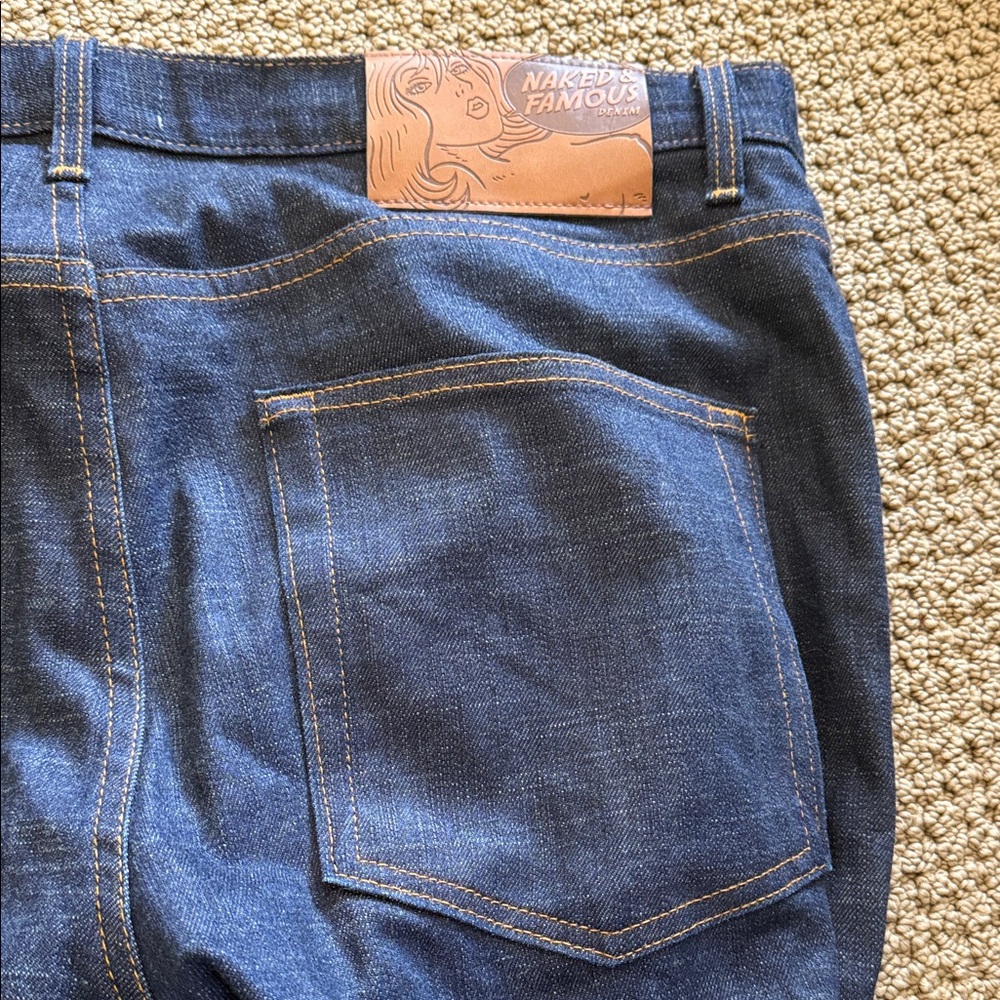 Naked & Famous Denim Relaxed Fit Jeans in Deep Blue